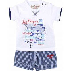 T-shirty chłopięce z nadrukiem: 2-częściowy zestaw w kolorze niebiesko-białym
