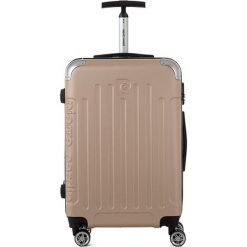 Walizka w kolorze złotym - 71 l. Żółte walizki Pierre Cardin, bez wzorów, z materiału. W wyprzedaży za 209,95 zł.