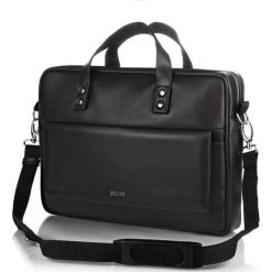 Torba męska na laptop Solier S32 Westport czarna - Czarny mat. Czarne torby na laptopa Solier, w paski. Za 199,99 zł.