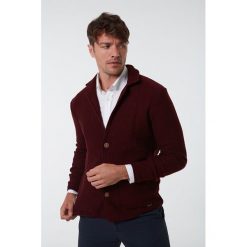 Kardigan w kolorze bordowym. Czerwone kardigany męskie Jimmy Sanders, xl, bez wzorów. W wyprzedaży za 179,95 zł.