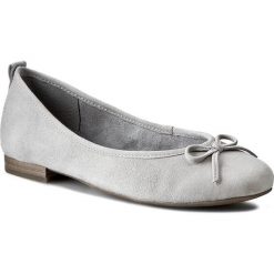 Baleriny TAMARIS - 1-22112-24 Light Grey 204. Szare baleriny damskie Tamaris, bez wzorów, z zamszu, bez obcasa. W wyprzedaży za 159,00 zł.