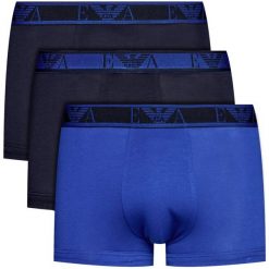 Komplet 3 par bokserek Emporio Armani Underwear 111357 0A715 70735. Niebieskie bokserki męskie Emporio Armani Underwear, bez wzorów. Za 229,00 zł.