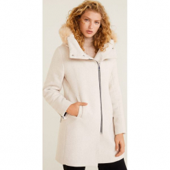 Mango - Płaszcz Work. Szare płaszcze damskie Mango, l, z materiału. Za 399,90 zł.