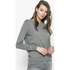 Vero Moda - Sweter. Szare swetry klasyczne damskie Vero Moda, l, z bawełny, z okrągłym kołnierzem. Za 119,90 zł.