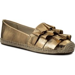 Espadryle MICHAEL MICHAEL KORS - Bella Espadrille 40S8BLFP1M Pale Gold. Żółte espadryle damskie marki MICHAEL Michael Kors, ze skóry ekologicznej, na płaskiej podeszwie. W wyprzedaży za 369,00 zł.