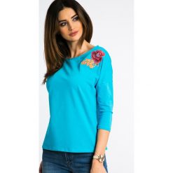 Bluzki damskie: Nibieska Bluzka z Haftem 3256