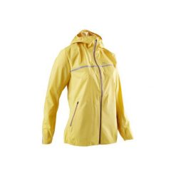 Kurtka do biegania TRAIL damska. Pomarańczowe kurtki sportowe damskie marki KALENJI, z poliesteru, do biegania. Za 249,99 zł.