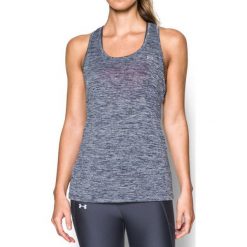 Topy sportowe damskie: Under Armour Koszulka damska Tech Tank – Twist Szara r. S (1275487-410)