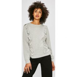 Jacqueline de Yong - Bluza Lotte. Szare bluzy damskie marki Jacqueline de Yong, l, z bawełny, bez kaptura. W wyprzedaży za 49,90 zł.