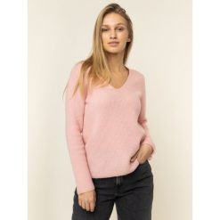 Sweter Marc O'Polo 000 6009 60167. Różowe swetry damskie Marc O'Polo, xs, bez wzorów, z elastanu, klasyczne, bez rękawów, bez kaptura. W wyprzedaży za 459,00 zł.