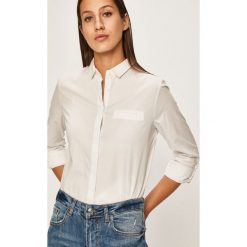 Answear - Koszula. Białe bluzki damskie ANSWEAR, s, bez wzorów, z elastanu, eleganckie, z klasycznym kołnierzykiem, z długim rękawem. W wyprzedaży za 69,90 zł.