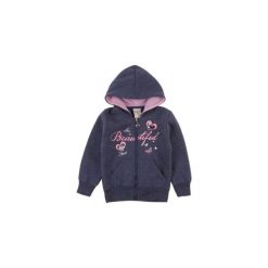 Bluzy dziewczęce: bluza rozpinana dziewczęca z kieszeniami, z kapturem, rozpinana