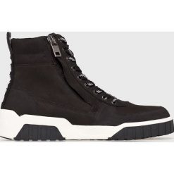Diesel - Buty. Czarne buty sportowe męskie Diesel, ze skóry, na sznurówki. W wyprzedaży za 699,90 zł.