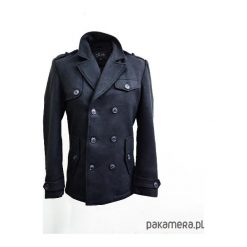 Męska kurtka zimowa POLkA. Czarne płaszcze męskie Pakamera, na zimę, m, bez wzorów, krótkie, bez kaptura. Za 260,00 zł.