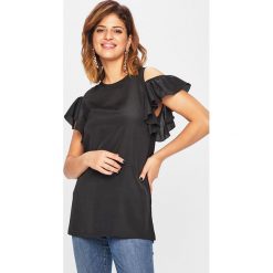 Liu Jo - Top. Czarne bluzki damskie Liu Jo, s, bez wzorów, z elastanu, z okrągłym kołnierzem. Za 369,90 zł.