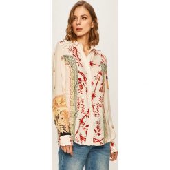 Desigual - Koszula. Bluzki damskie Desigual, s, bez wzorów, z wiskozy, klasyczne, z klasycznym kołnierzykiem, z długim rękawem. Za 399,90 zł.