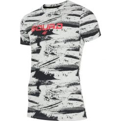 T-shirt męski TSM021 - chłodny jasny szary melanż. Szare koszulki męskie 4f, m, bez wzorów, bez kołnierzyka. Za 54,99 zł.