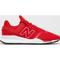 New Balance - Buty MS247GH. Czerwone sneakersy męskie New Balance, ze skóry, na sznurówki. W wyprzedaży za 329,90 zł.