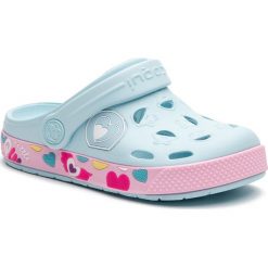 Klapki COQUI - Froggy 8802-402-5206 Pastel Blue/Dk. Pink. Niebieskie sandały dziewczęce Coqui, z tworzywa sztucznego, bez zapięcia. Za 69,99 zł.