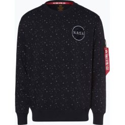 Alpha Industries - Męska bluza nierozpinana, niebieski. Niebieskie bluzy męskie Alpha Industries, s, bez wzorów, eleganckie, bez kołnierzyka, bez rękawów, bez kaptura. Za 299,95 zł.