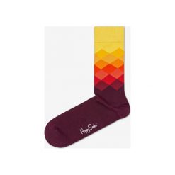 Happy Socks Faded Diamond 2012 Skarpetki Czerwony Żółty Pomarańczowy. Czerwone skarpetki męskie Happy Socks, bez wzorów, z elastanu. Za 42,95 zł.