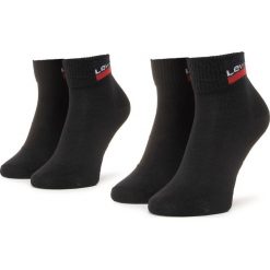 Zestaw 2 par niskich skarpet unisex LEVI'S - 37157-0161 Black. Czarne skarpetki damskie bez wzorów, z elastanu. Za 29,00 zł.