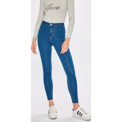 Missguided - Jeansy Vice. Niebieskie rurki damskie marki Missguided, z elastanu, z podwyższonym stanem. W wyprzedaży za 79,90 zł.