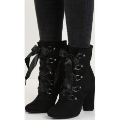 Botki damskie lity: Czarne Botki Soft Walk
