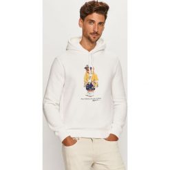 Polo Ralph Lauren - Bluza. Białe bluzy męskie Polo Ralph Lauren, xl, z nadrukiem, z bawełny, z kapturem, bez rękawów, z kapturem. Za 769,90 zł.