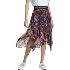 Desigual Spódnica damska Itaca 20SWFW08 L granatowa. Spódniczki damskie Desigual, l, bez wzorów, midi, asymetryczne. Za 489,00 zł.