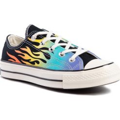 Trampki CONVERSE - Chuk 70 Ox 164407C Black/Black/Turf Orange. Pomarańczowe półbuty damskie Converse, z gumy. W wyprzedaży za 219,00 zł.