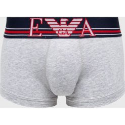 Emporio Armani - Bokserki. Niebieskie bokserki męskie Emporio Armani, s, bez wzorów, z elastanu. W wyprzedaży za 59,90 zł.