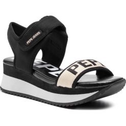Sandały PEPE JEANS - Fuji Mania PLS90394 Black 999. Czarne klapki damskie Pepe Jeans, bez wzorów, z jeansu, bez obcasa, na obcasie. W wyprzedaży za 239,00 zł.