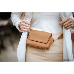 Torebko Nerka Switch Bag Brązowa Camel. Pomarańczowe nerki damskie Pakamera, w paski, bez dodatków. Za 450,00 zł.