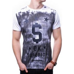 Koszulka męska t-shirt biały Recea. Białe koszulki męskie Recea, xl, z nadrukiem, z bawełny, klasyczne, bez kołnierzyka. Za 43,16 zł.