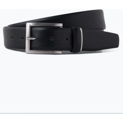 Pierre Cardin - Męski pasek skórzany, czarny. Brązowe paski męskie marki JOOP!, w paski, ze skóry, eleganckie. Za 129,95 zł.