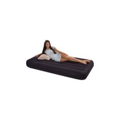 Materac dmuchany 191x99x23 cm z torbą Intex 66767. Niebieskie torby podróżne marki Intex, bez wzorów, z weluru. Za 59,00 zł.
