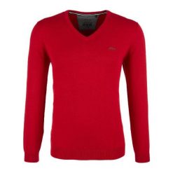 S.Oliver Sweter Męski Xxl, Czerwony. Czerwone swetry męskie S.Oliver, s, bez wzorów, z bawełny, bez kołnierzyka, bez kaptura. W wyprzedaży za 100,00 zł.