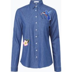 Marie Lund - Damska koszula jeansowa, niebieski. Niebieskie koszule damskie marki Marie Lund, z aplikacjami, z bawełny, bez kołnierzyka, bez rękawów. Za 159,95 zł.