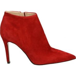 Botki - 0970 CAM RED. Czerwone botki damskie skórzane Venezia. Za 449,00 zł.
