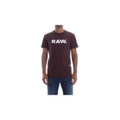 T-shirty z krótkim rękawem G-Star Raw D08512 8415 HOLORN. Czerwone t-shirty męskie G-Star RAW, s, bez wzorów, retro, bez kołnierzyka, krótkie. Za 92,00 zł.
