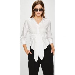 Tommy Hilfiger - Koszula. Szare koszule wiązane damskie TOMMY HILFIGER, s, z bawełny, casualowe, z klasycznym kołnierzykiem, z długim rękawem. W wyprzedaży za 279,90 zł.