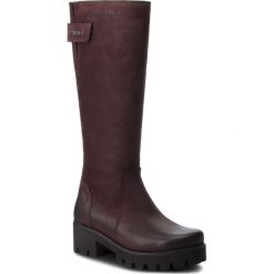 Kozaki EVA MINGE - Logrono 4A 18SM1372484EF 435. Czerwone buty zimowe damskie Eva Minge, z nubiku, przed kolano, na wysokim obcasie, na obcasie. Za 629,00 zł.