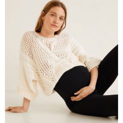 Mango - Legginsy ciążowe Mum. Szare legginsy ciążowe Mango, l, z bawełny. Za 69,90 zł.