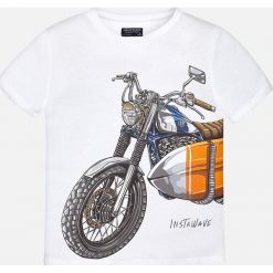 Mayoral - T-shirt dziecięcy 128-172 cm. Szare t-shirty męskie marki Mayoral, z nadrukiem, z bawełny, z okrągłym kołnierzem. Za 64,90 zł.