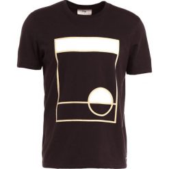 Folk HALF MOON TEE Tshirt z nadrukiem black print. Czarne koszulki polo Folk, m, z nadrukiem, z bawełny. Za 349,00 zł.