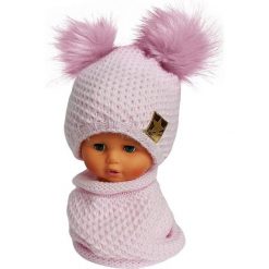 Czapka dziecięca z kominkiem CZ+K 173B różowa r. 48-50. Czerwone czapeczki niemowlęce Proman. Za 62,96 zł.