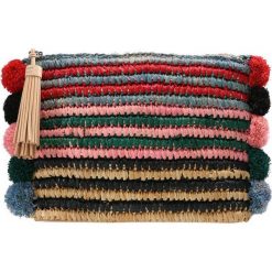 Puzderka: Loeffler Randall TASSEL POUCH RAFFIA POM POMS Kopertówka rainbow