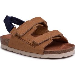 Sandały PEPE JEANS - Bio Velcro Kids PBS90038 Tobacco 859. Pomarańczowe sandały chłopięce Pepe Jeans, z jeansu, bez zapięcia. Za 239,00 zł.