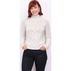 Swetry klasyczne damskie: Sweter w kolorze beżowym